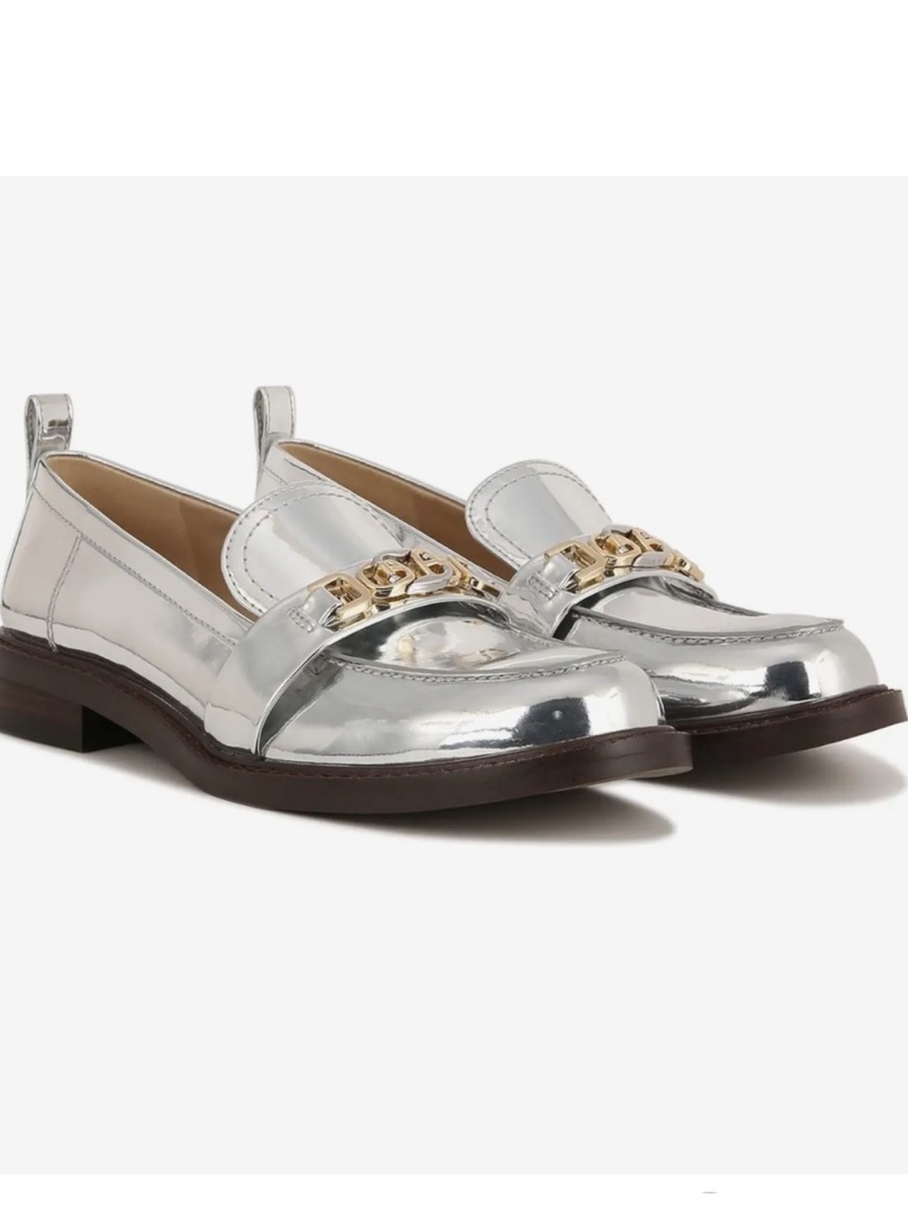 $150 Sam Edelman Women's Silver 
Christy Loafer Size 10